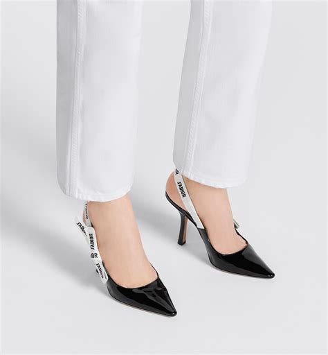 women dior j'adior slingback pump black patent calfskin